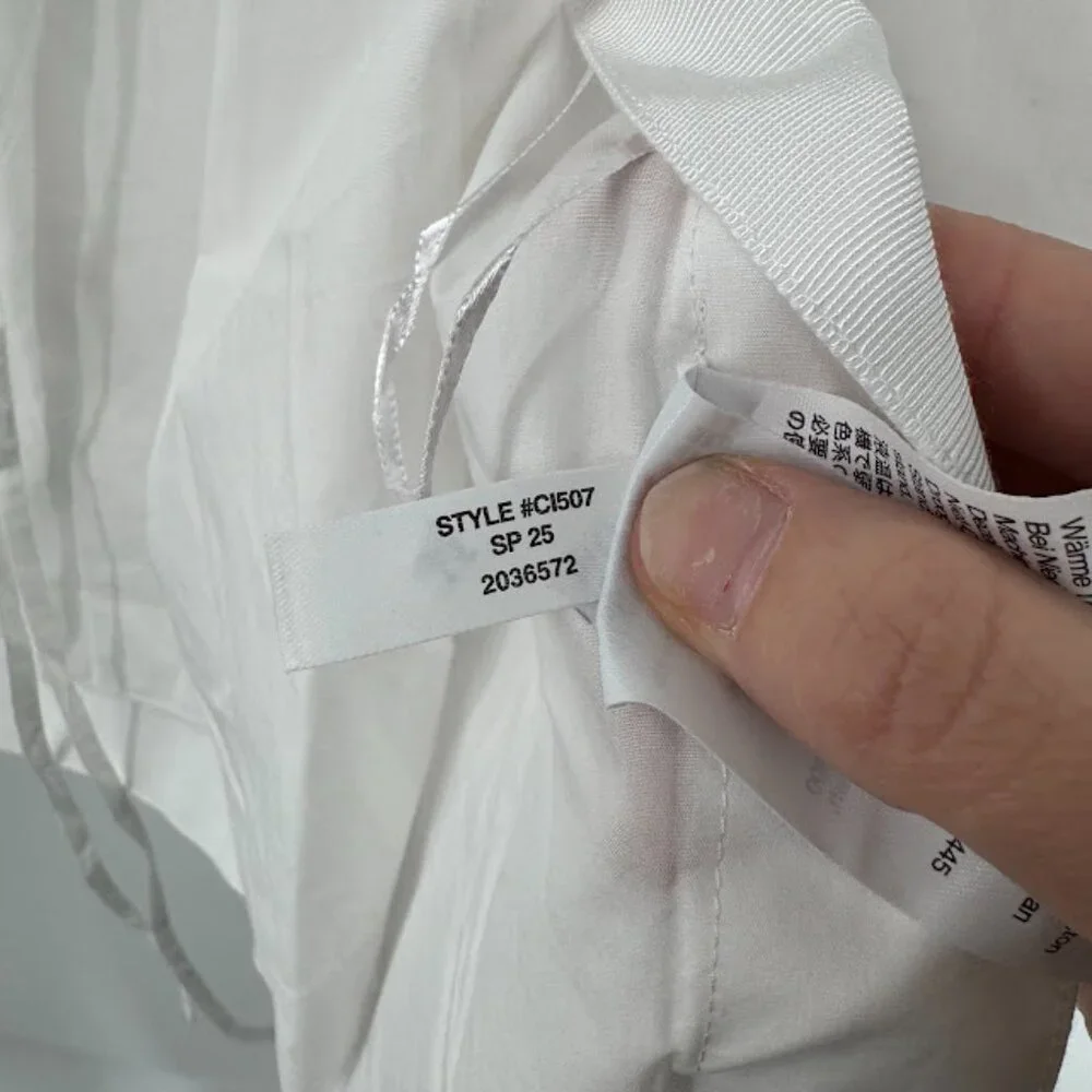 J.Crew White Cotton Poplin Boatneck Ciel Top Size XS NWT - Picture 8 of 11